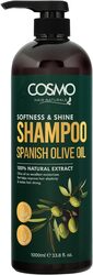 Cosmo Softness and Shine Spanish Olive Oil Shampoo 1000ml, 33.8 fl.oz, For Men & Women