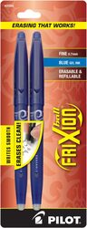 Pilot 2-Piece Frixion Erasable Ball & Refillable Gel Ink Fine Point Pens, 31554, Blue