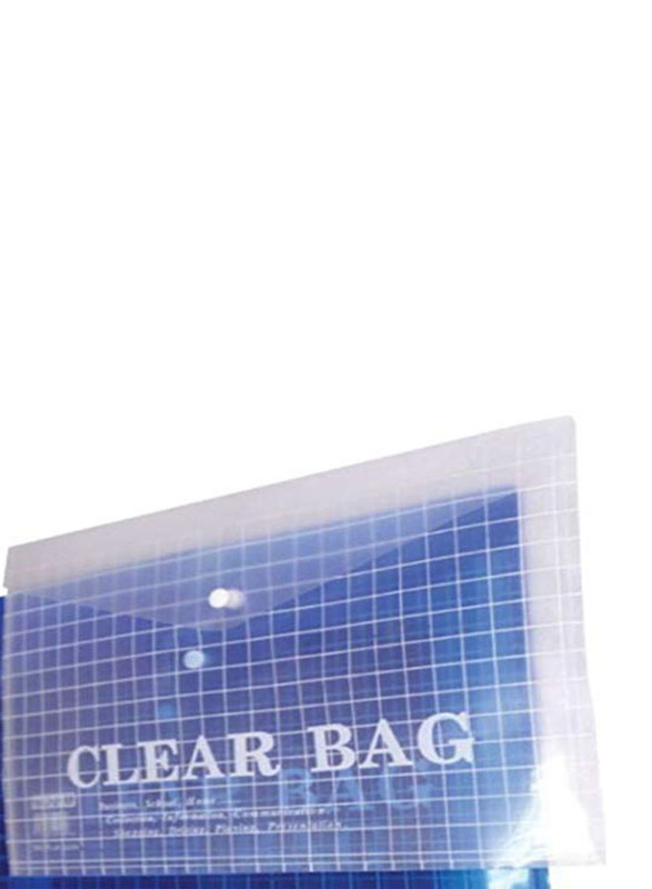 Sadaf Foolscap Clear Bag, 12 Pieces, Assorted