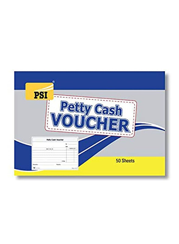 

PSI Petty Cash Voucher, 50 Sheets, White