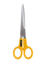 Deli 6013 7 Inch Scissors, Yellow/Silver