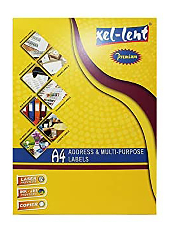 Xellent Round Corner Laser Labels, A4, 65 Labels/Sheets, 38.1 x 21.2mm, Multicolour