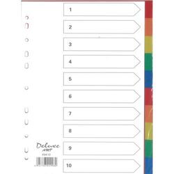 Deluxe Paper File Divider with Out Number, 25 Pieces, Multicolour