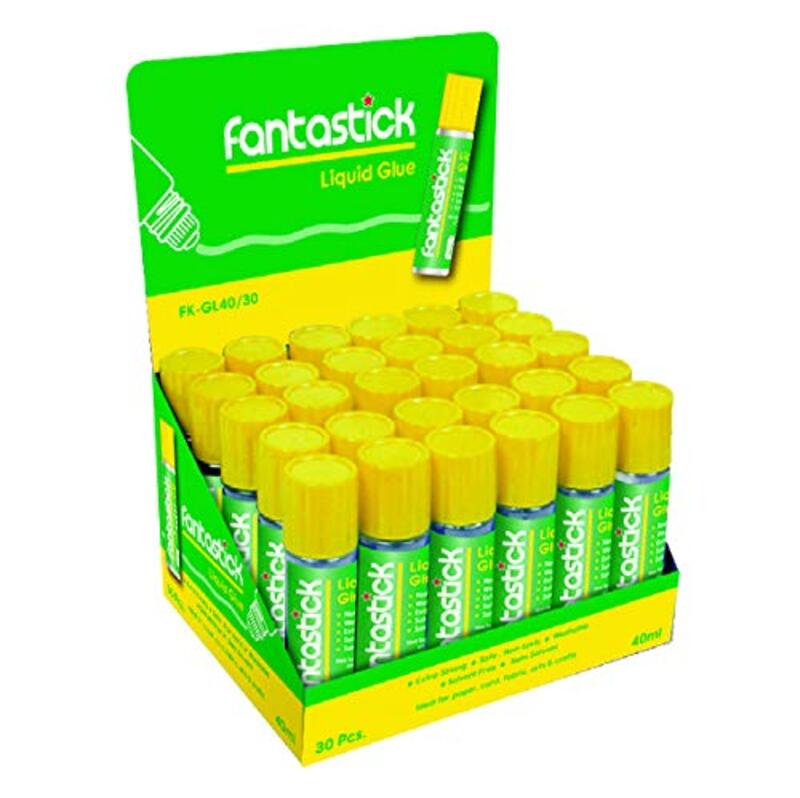 Fantastick Liquid Glue Box, 30 Pieces x 40ml, Green
