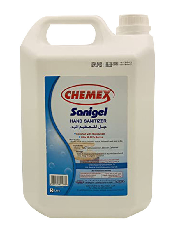 Chemex Sanigel Hand Sanitizer Gel, 5 Liter