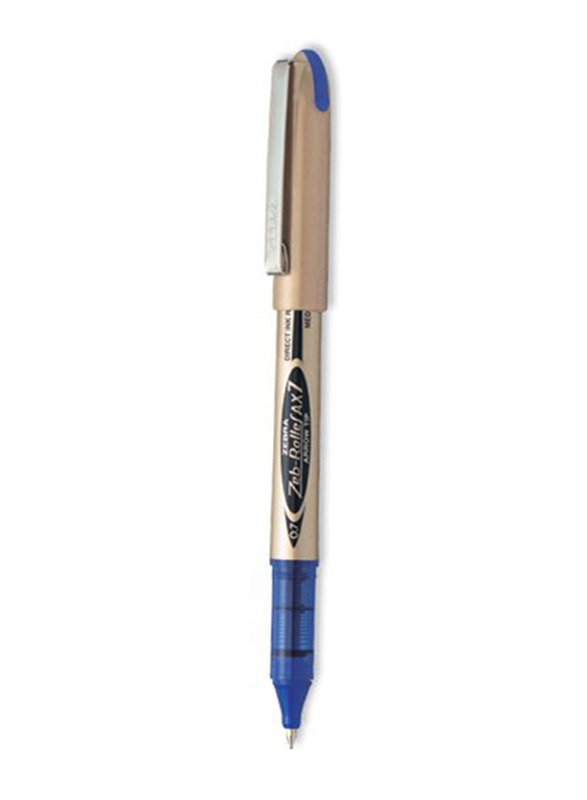 Zebra 10-Piece Liquid Ink AX7 Roller Ball Pen Set, 0.7mm, 102356, Blue