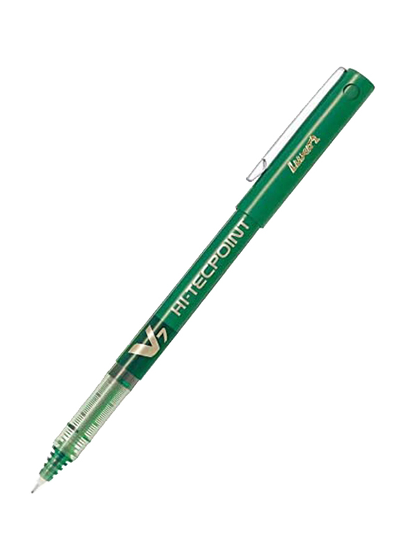 Pilot 12-Piece V7 Hi Tecpoint Rollerball Pen, 0.7mm, Green