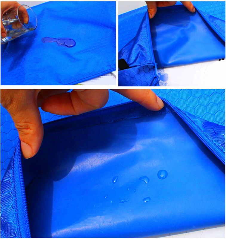 SamIdea Plastic Waterproof Canvas Zipper Bag, 34 x 24cm, 5 Pieces, Multicolor