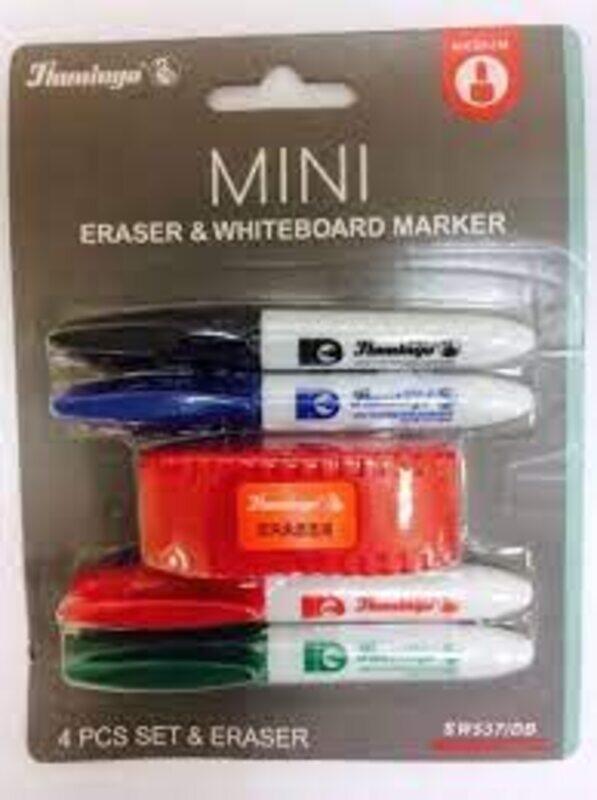 

Flamingo Whiteboard Marker with Duster, Multicolour