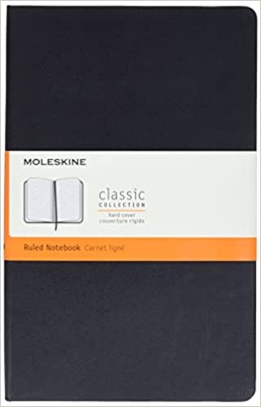 Moleskine Large Ruled Notebook, 13 x 21cm, Black