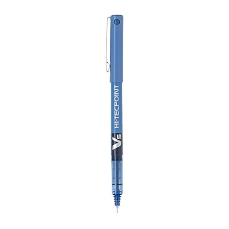 Pilot Hi-Tec Point Roller Ball Pen, 0.5mm, BX-V5, Blue