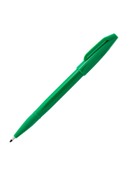 Pentel 12-Piece Sign Line Dye Based Ink Original Fiber Tipped Pen, 1.0mm, S520-E, Green