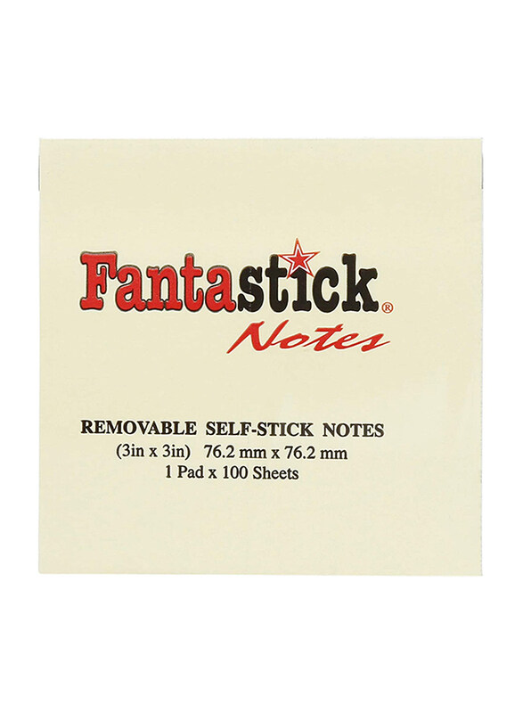 

Fantastick Notes, 1 Pad x 100 Sheets, Postit08, Yellow