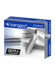 Quick Office Kangaro Staples, 1000 Pieces, 23/17H, Silver
