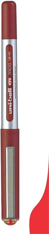 Uniball 3-Piece Eye Tip Rollerball Pen, UB-150, 0.5mm, Red