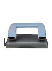 Deli Two Hole Punch with Ruler, 20 Sheets, Blue/Black