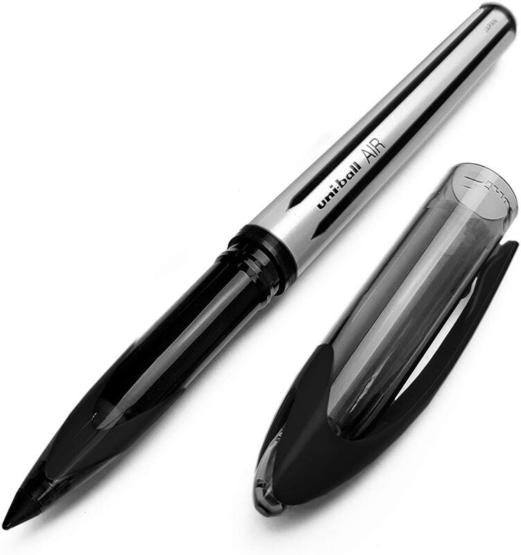 Uniball 6-Piece Air Medium Rollerball Pen, 0.7mm, Black