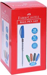 Faber-Castell 50-Piece Ballpoint Pen Set, 0.7mm, 1423, Black