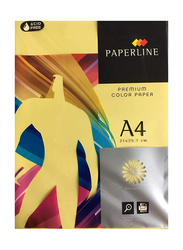 Paperline PLA4YS-500 Fine Quality Printing Paper, 1 Ream, 500 Sheets, A4 Size, Yellow