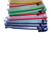 Lebeila Zipper File Folder Bags, A4 Size, 12 Pieces, Multicolour
