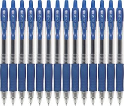 Pilot 14-Piece G2 Premium Refillable & Retractable Rolling Ball Gel Pens, 0.5mm, 15388, Blue