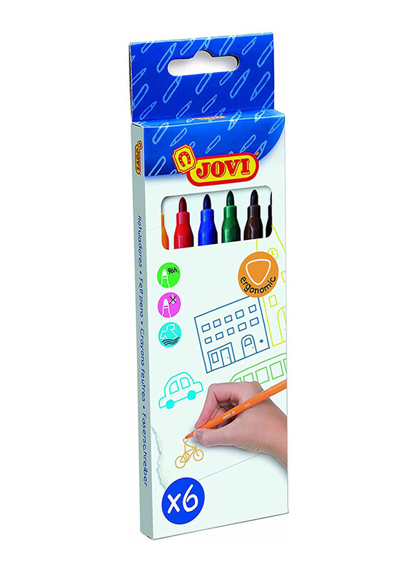 

Jovi Felt Tip Pens Case, 6 Pieces, Multicolor