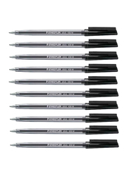 ستيدلر طقم أقلام حبر جاف متوسط الحجم 430 متر من 10 قطع 0.5 ملم أسود