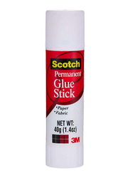 Scotch Glue Stick Permanent Display, 6040-12D, 40g, White