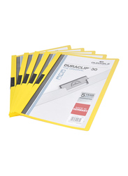 Durable A4 Size Plastic Duraclip File, DUPG2200-04, 25 Piece, Yellow