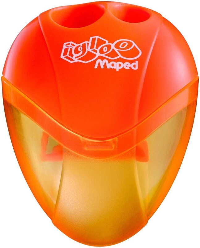 Maped 10-Piece 1 Hole Igloo Sharpener, MD-534754, Orange