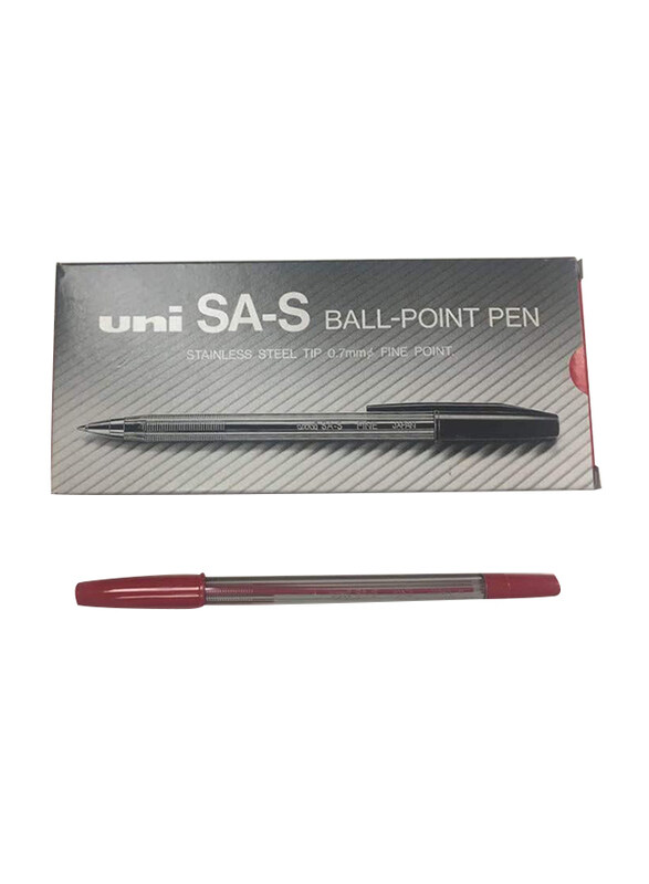 

Uniball 12-Piece Sa-S Ballpoint Pen, 0.7mm, Red