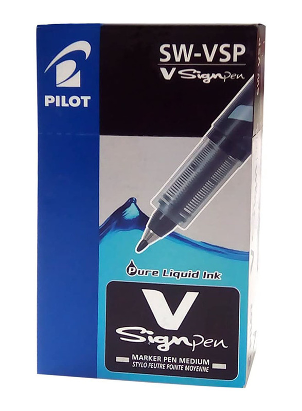 Pilot 12-Piece V Sign Rollerball Pen Set, Black