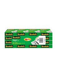 Scotch Brand Magic Tape with Dispenser, Writeable, Matte Finish, Engineered for Office and Home Use, 16 Rolls, Matte Clear