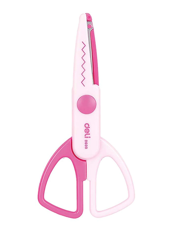Deli Scissors for Office Stationery and Students, 136mm, Pink