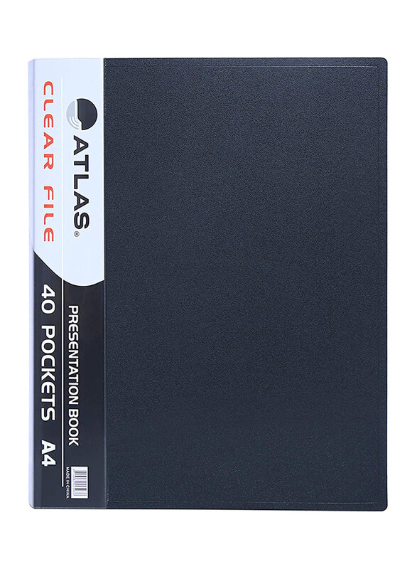 

Atlas ATCL011 40 Pockets Clear File, A4 Size, Black