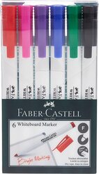 Faber-Castell 6-Piece Whiteboard Marker Slim Wallet, Multicolour