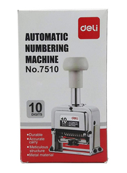 Deli 7510 10-Digit Automatic Numbering Machine, White