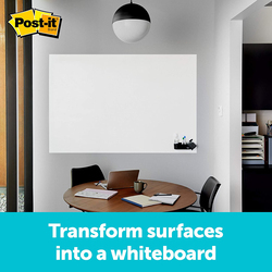 3M Post-It DEF6X4 Dry Erase Surface Whiteboard Film, 6 x 4 Feet, White