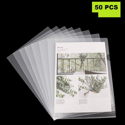 جنيريك حافظة مستندات من نوع L ، 50 قطعة ، مقاس A4 ، شفاف