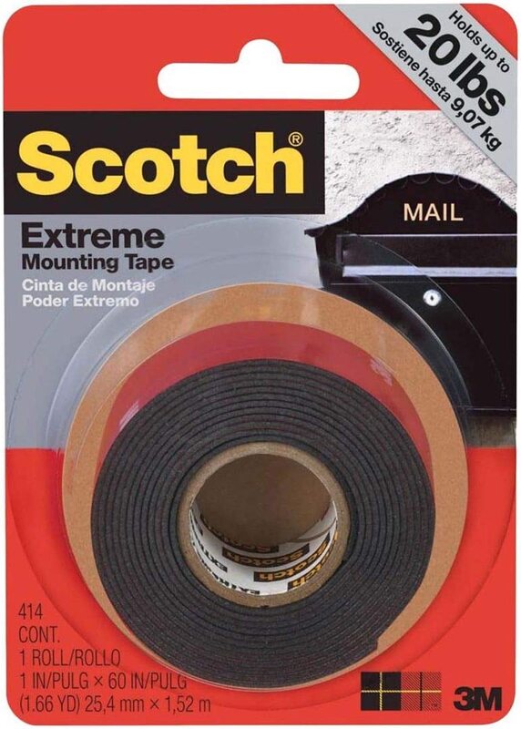 3M Scotch Extremely Strong Mounting Tape, 25.4 x 1.52mm, Clear