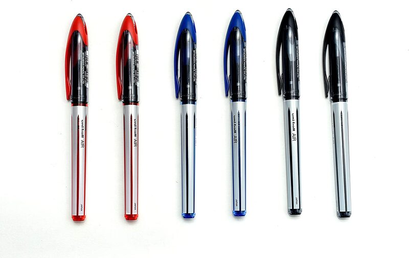 Uniball 6-Piece AIR Micro Fine Rollerball Pens, 0.7mm, Multicolour