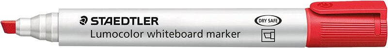 Staedtler Lumocolor Whiteboard Marker Chisel Tip, 351-2, Red