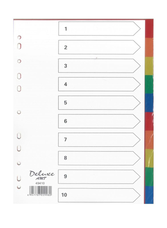 ديلوكس مقسم ملفات ورقية بدون رقم ، 25 قطعة ، متعدد الألوان