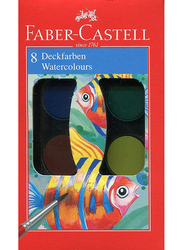 Faber-Castell 8 Deckfarben Watercolors, Multicolor
