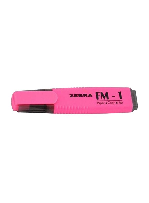 Zebra FM-1 Highlighter Pen, Pink