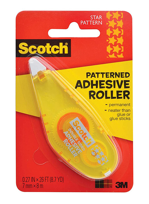 

Scotch 6061-STR-EDU Stars Patterned Adhesive Roller, Yellow