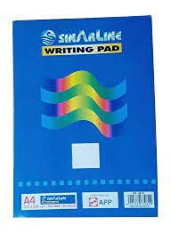 SInarline Writing Pad 210 x mm, 56 GSM, 80 Sheets, A4 Size, White