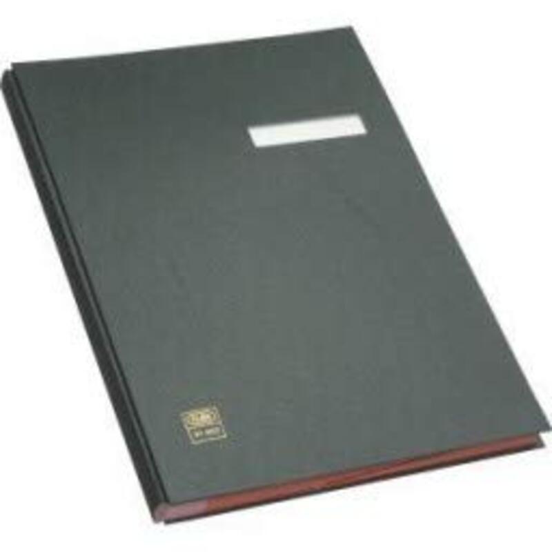 Quick Office Elba 41403 Signature Book, 20 Compartments, PVC Cover, Black