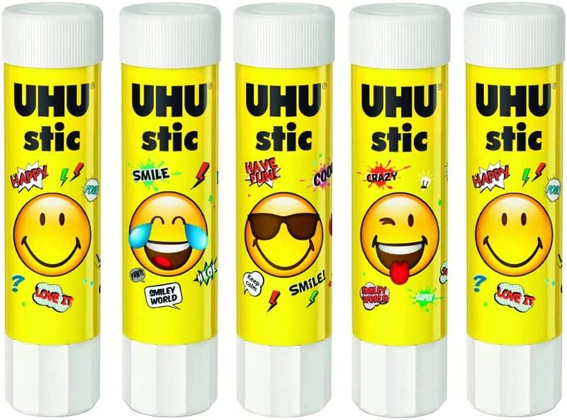 UHU 4-Piece Glue Magic Sticks Mit, 8.2g, 45275-5, Yellow