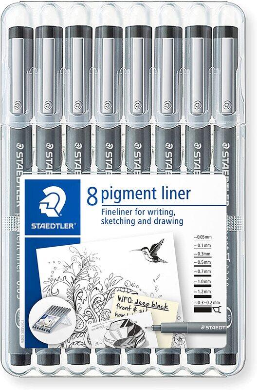 

Staedtler StaEDT Perfumeler 8-Piece Fineliner Pigment Liners, Black